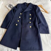 Womens navy style double breasted coat